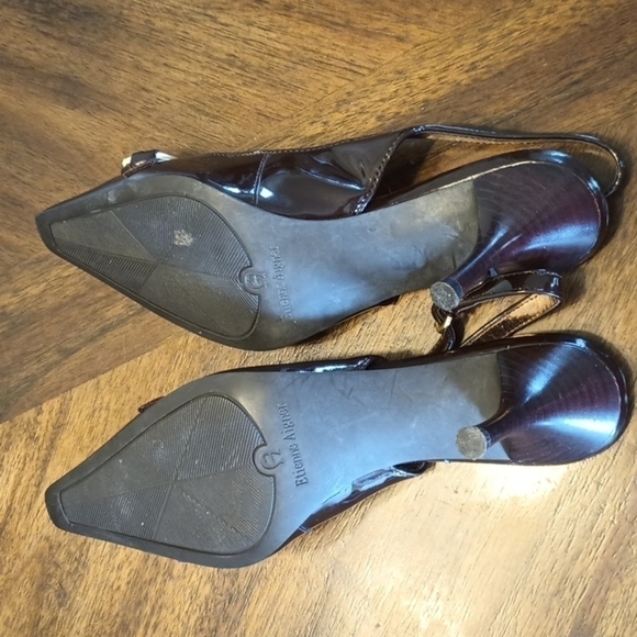 5 for $25 Aigner patent leather slingback heels 7M - Picture 7 of 9